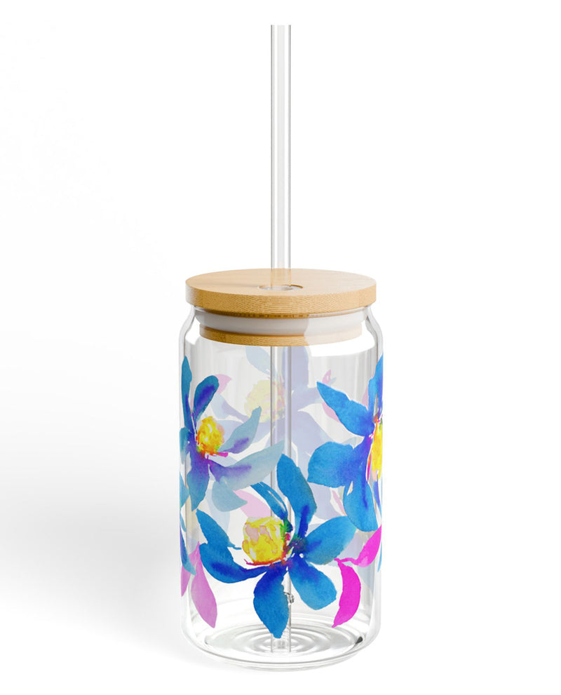 Sipper Glass 16oz | Orchid Bloom