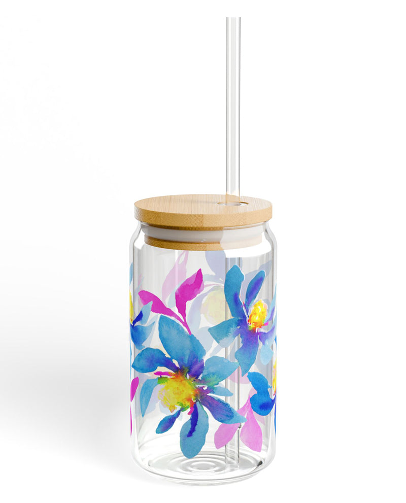 Sipper Glass 16oz | Orchid Bloom
